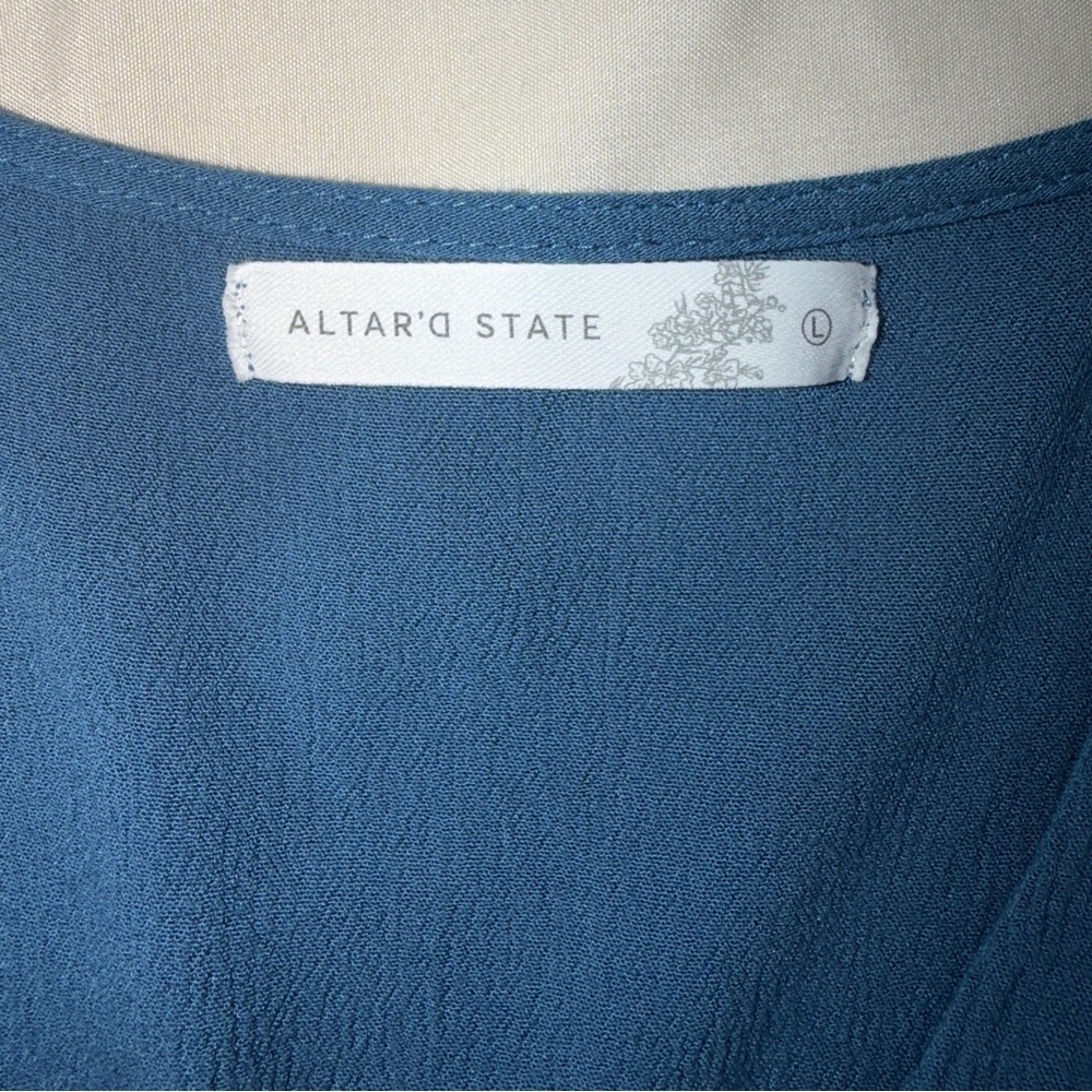 Altar'd State Blue Long Sleeve Dress - Picture 9 of 12